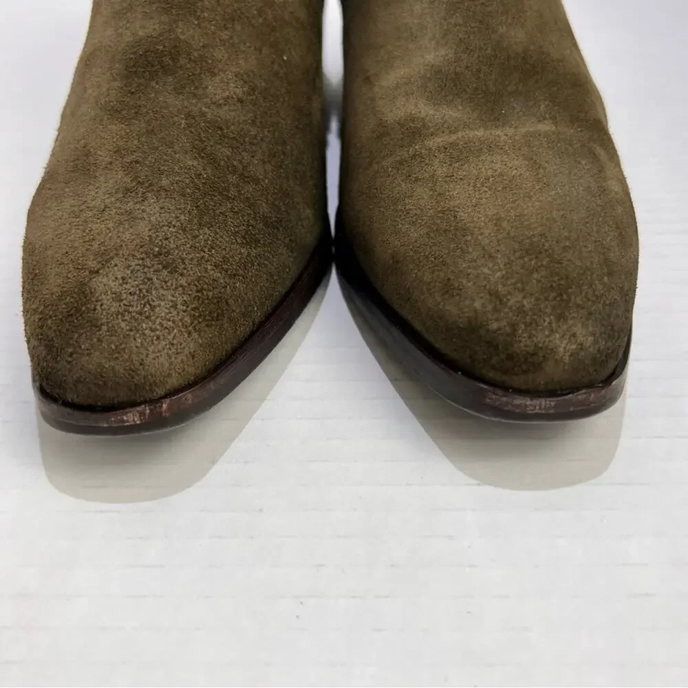 Aquatalia Ankle Boots Women's Size 8.5 Faria Buckle Suede Leather Boho Italy